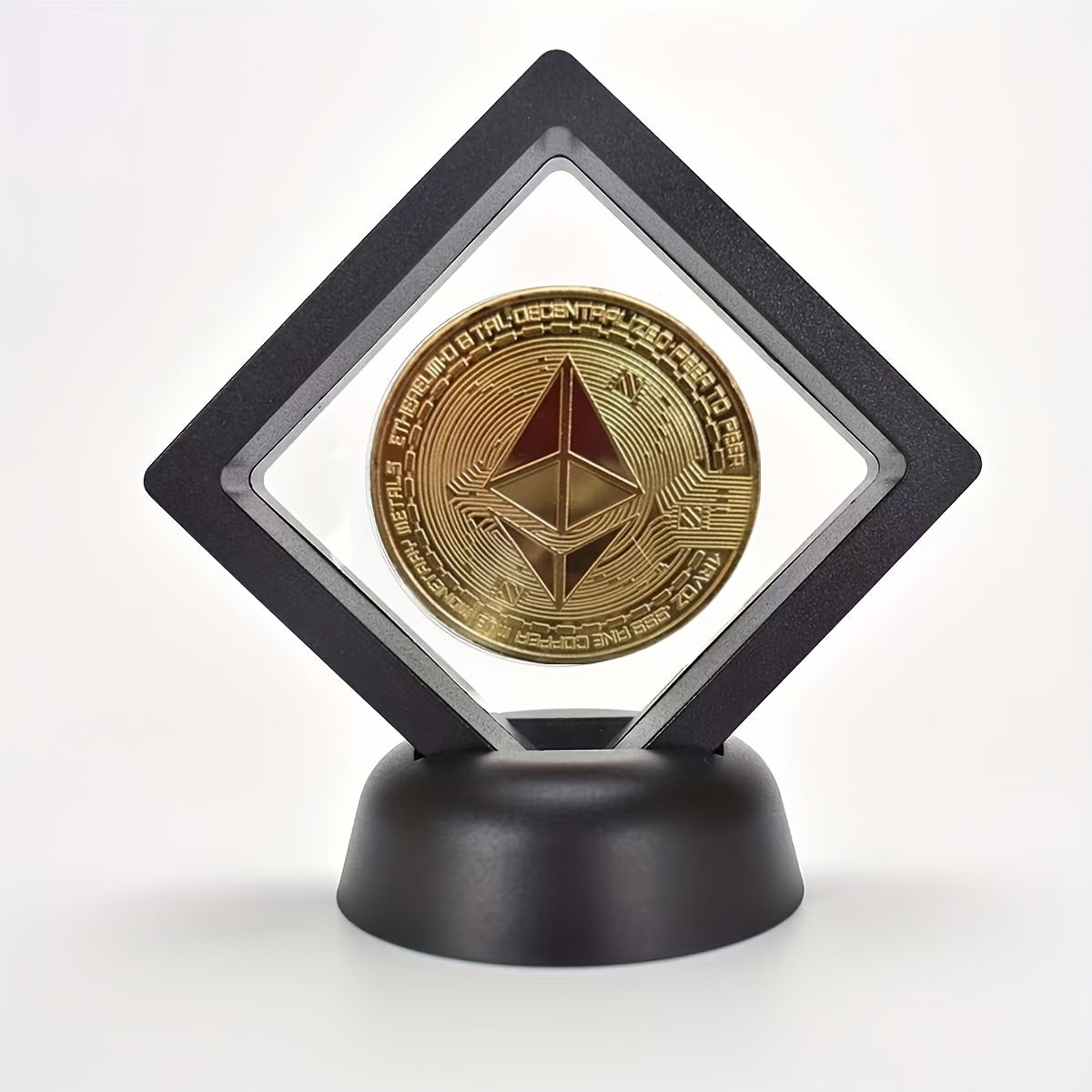 Celebra el Llegado de BTC a 100K, Coleccionable Dorado y Plateado con Soporte para Exhibición - Regalo Perfecto para Entusiastas de Criptomonedas, Ideal para Navidad, Pascua y Halloween