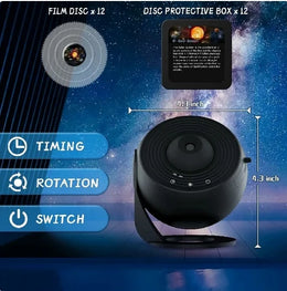 Proyector de galaxia con luz nocturna LED Proyector de cielo estrellado 360 °   Lámpara de noche de planetario giratoria para habitación, regalo decorativo para niños