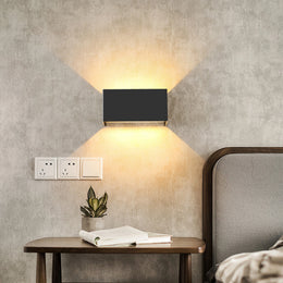 Lámpara de pared moderna nórdica 12W 24W IP65 lámparas LED impermeables aplique de pared interior exterior sala de estar porche lámpara de pared del dormitorio