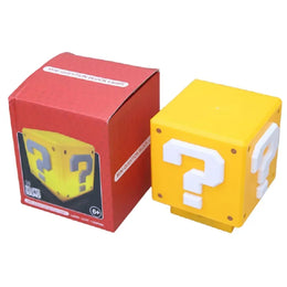 Estatua de Super Bro con punto de interrogación, figura de Anime con carga USB Kawaii, escultura de jugador multifunción, adorno de pared, decoración del hogar