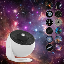 Proyector de galaxia con luz nocturna LED Proyector de cielo estrellado 360 °   Lámpara de noche de planetario giratoria para habitación, regalo decorativo para niños
