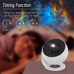 Proyector de galaxia con luz nocturna LED Proyector de cielo estrellado 360 °   Lámpara de noche de planetario giratoria para habitación, regalo decorativo para niños