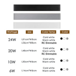 Lámpara de pared LED moderna regulable 110/220V accesorio de iluminación interior apliques de pared escalera dormitorio cabecera sala de estar iluminación del pasillo de casa