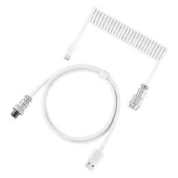 Cable en espiral para teclado mecánico, Cable de puerto USB tipo C, conector de aviación para ordenador de PC, ordenador de escritorio para accesorio de teclado DIY