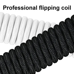 Cable en espiral para teclado mecánico, Cable de puerto USB tipo C, conector de aviación para ordenador de PC, ordenador de escritorio para accesorio de teclado DIY