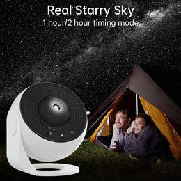 Proyector de galaxia con luz nocturna LED Proyector de cielo estrellado 360 °   Lámpara de noche de planetario giratoria para habitación, regalo decorativo para niños