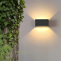 Lámpara de pared moderna nórdica 12W 24W IP65 lámparas LED impermeables aplique de pared interior exterior sala de estar porche lámpara de pared del dormitorio