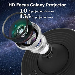 Proyector de galaxia con luz nocturna LED Proyector de cielo estrellado 360 °   Lámpara de noche de planetario giratoria para habitación, regalo decorativo para niños