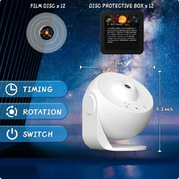 Proyector de galaxia con luz nocturna LED Proyector de cielo estrellado 360 °   Lámpara de noche de planetario giratoria para habitación, regalo decorativo para niños