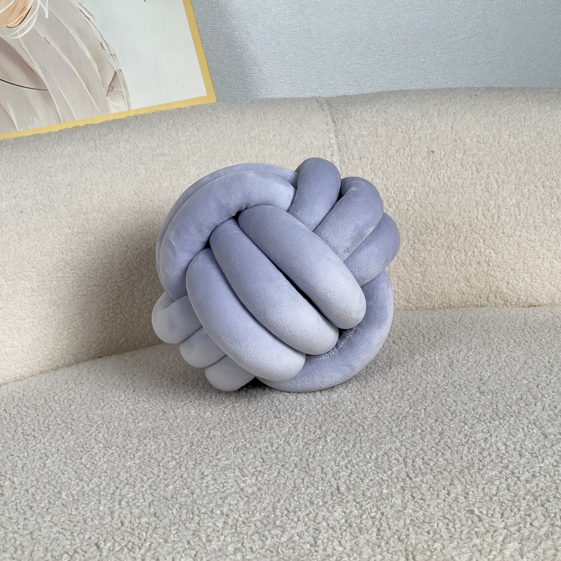1 pieza de cojín anudado de 22 cm/8.66 pulgadas, cojín decorativo esférico, cojín anudado para sofá, adecuado para sala de estar, cama, decoración de sofá, cojín decorativo tejido a mano